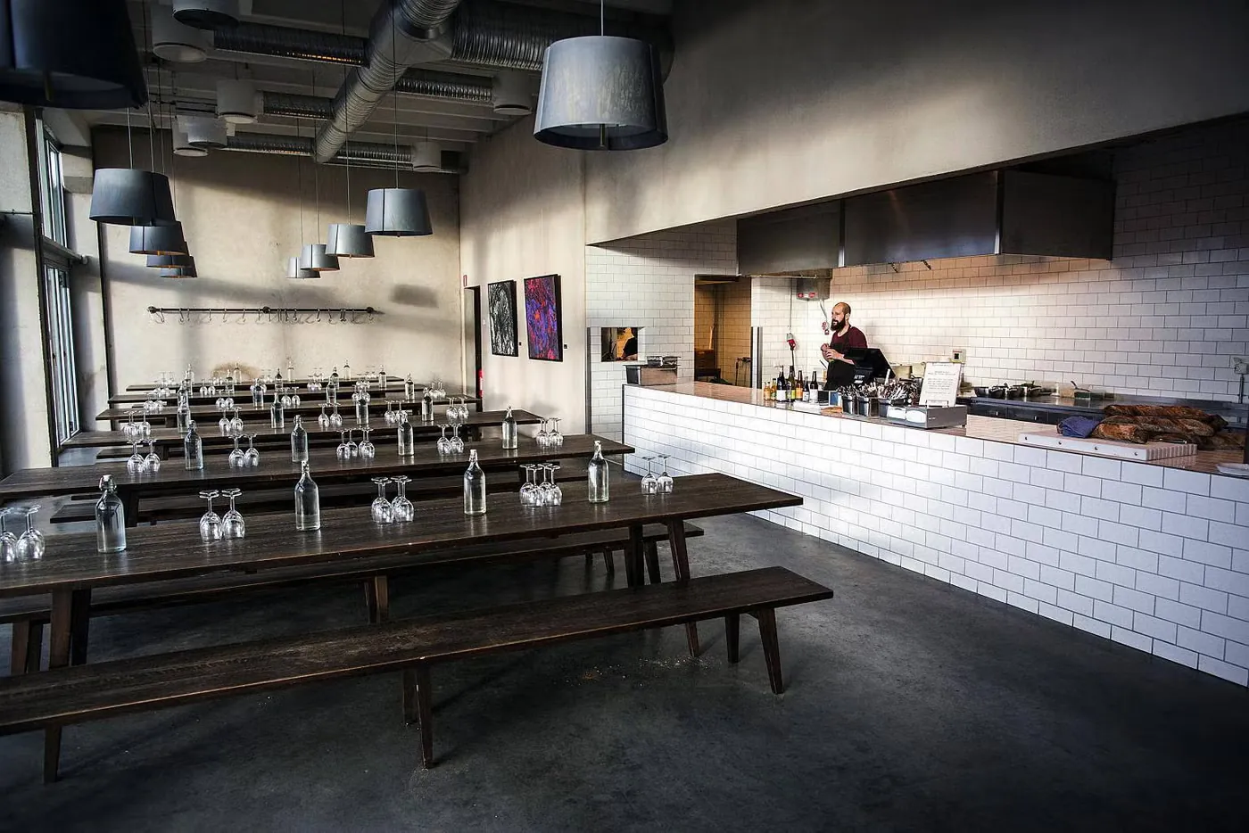 Restaurant &mdash; Saltimporten Canteen, one floor down.
